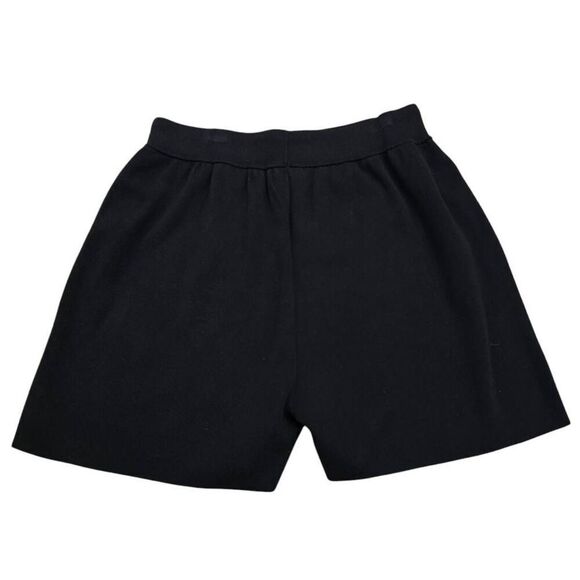 J. Crew Sweat Shorts Women's Large Black Silk Blend Drawstring Stretch - Picture 5 of 8